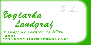 boglarka landgraf business card